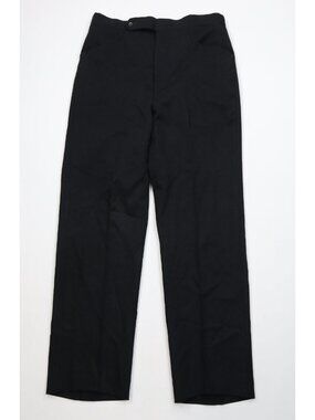 Vintage 70s Streetwear Mens 34x32 Knit Flared Wide Leg Chino Pants Black USA